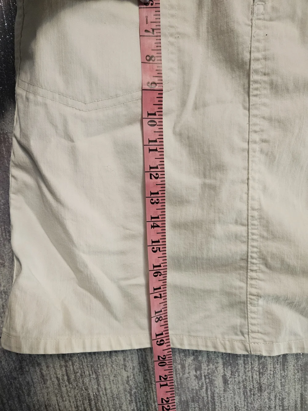 Christopher & Banks White Casual A-Line Skort with Front Pockets